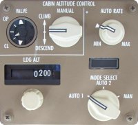 Cabin Altitude Control Panel.