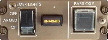 Flight Deck Emergency Lights Switch