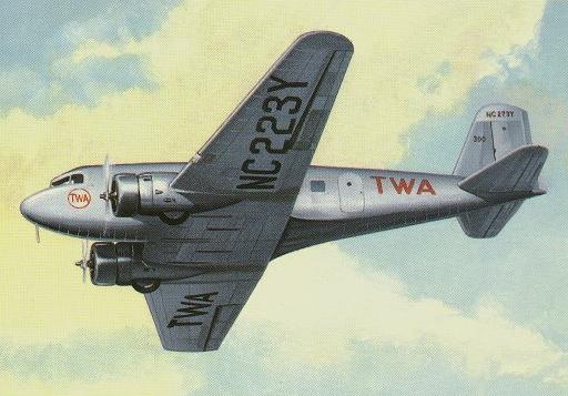 TWA DC-2, � John Batchelor, 1990.